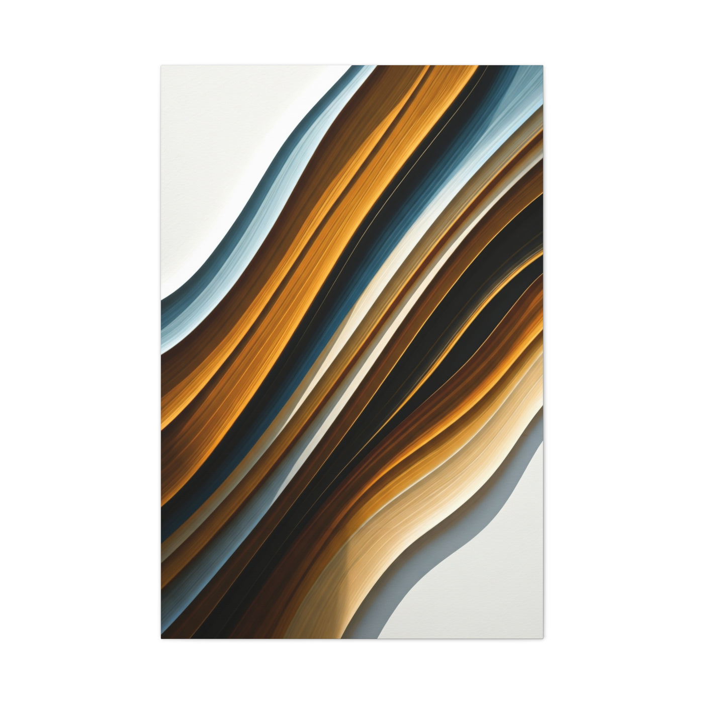 Warm Metallic Wave Abstract Wall Art & Canvas Prints