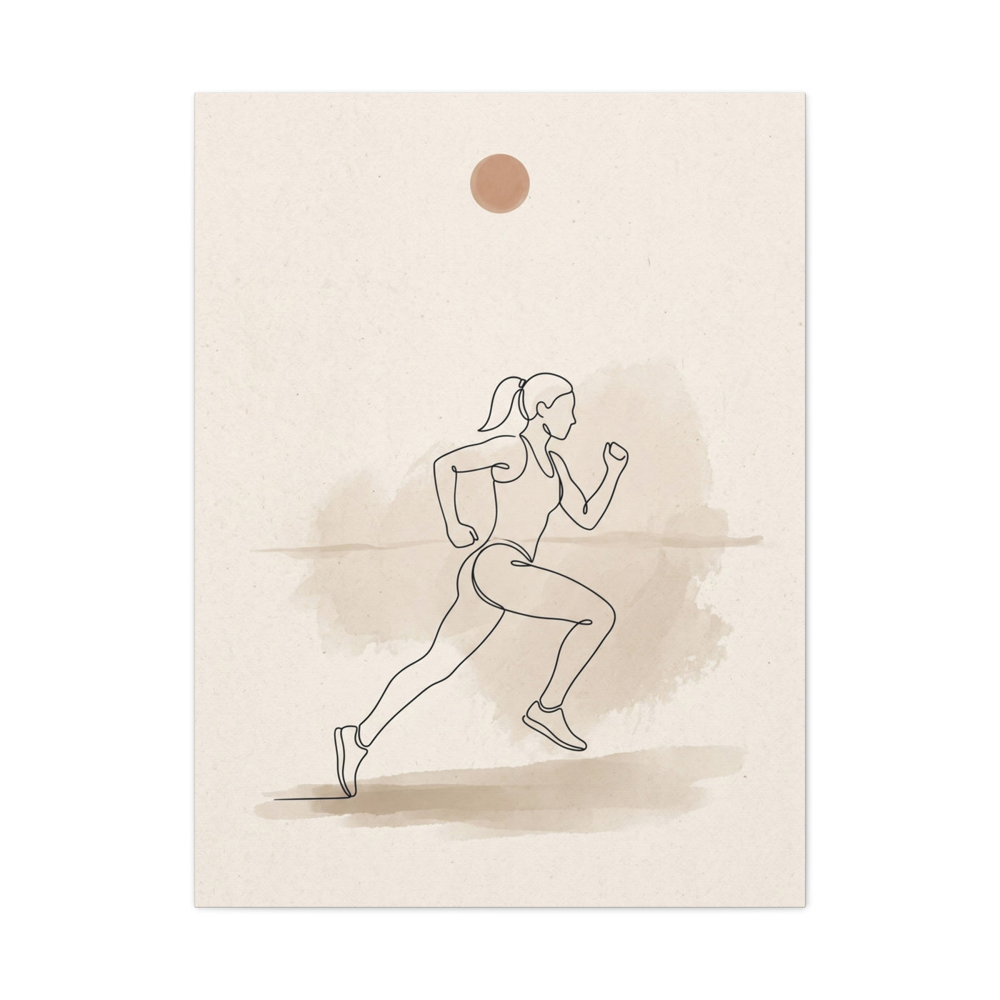 Minimal Marathon Runner Sports Wall Art & Canvas Print