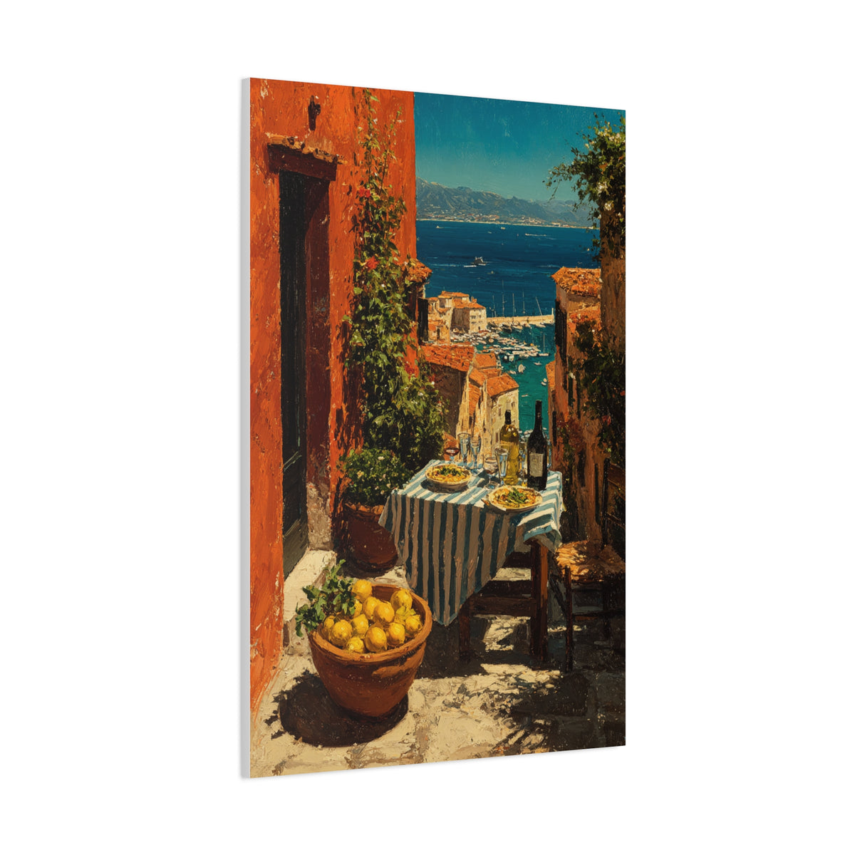 Amalfi Coast Terrace Lunch Wall Art & Canvas Print