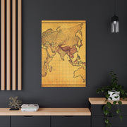 Vintage River Route Cartography Wall Art & Canvas Prints