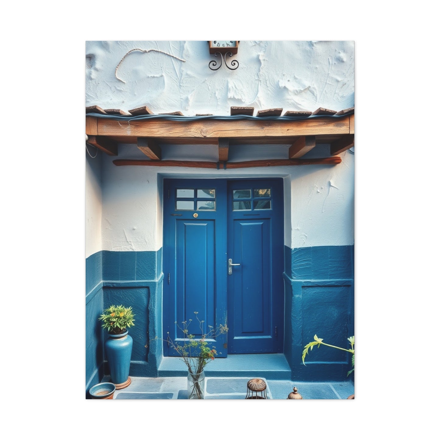 Supreme Collection Blue and White Art Wall Art & Canvas Print