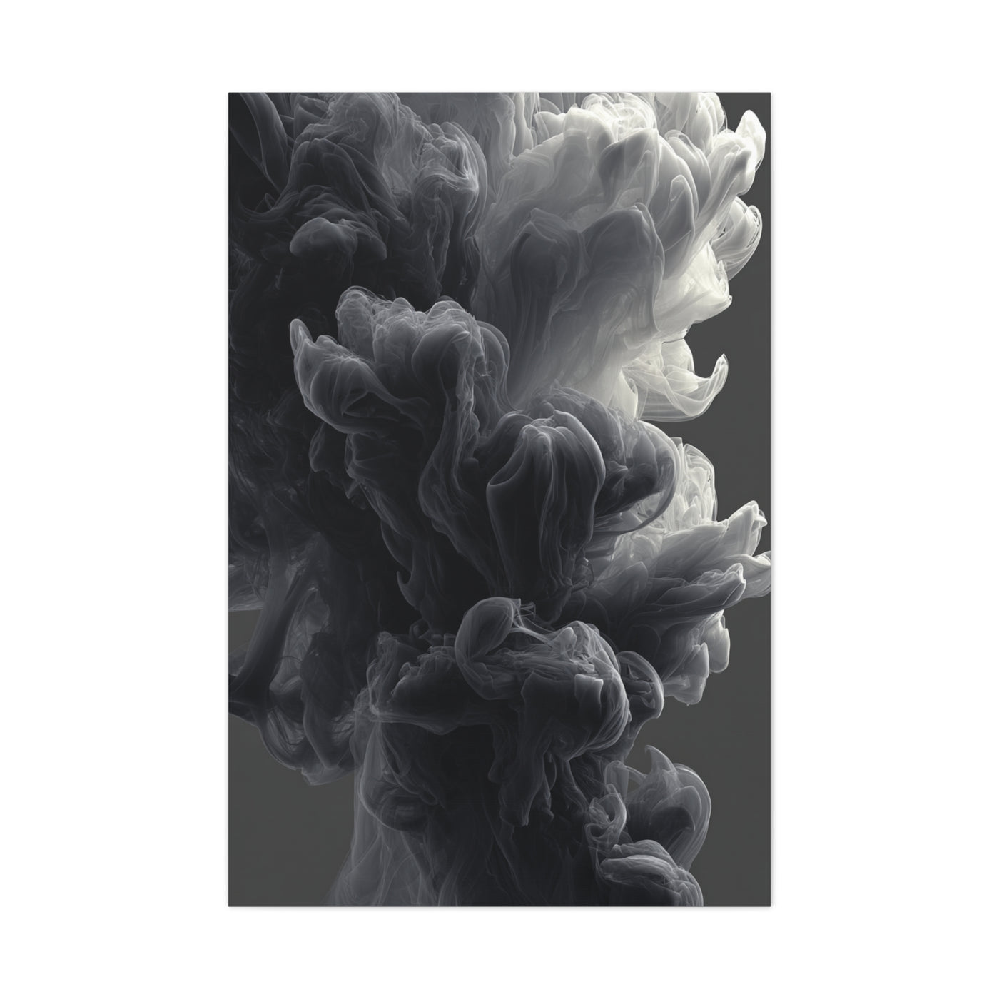 Smoke Ink Monochrome Abstract Wall Art & Canvas Print