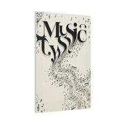 Flowing Typography Music Composition Wall Art & Canvas Print