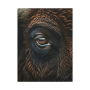 Macro Bison Eye Reflection Portrait Wall Art & Canvas Print