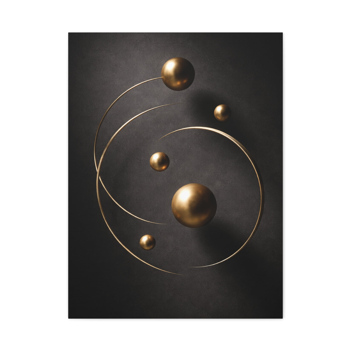 Floating Gold Sculptural Abstract Wall Art & Canvas Print