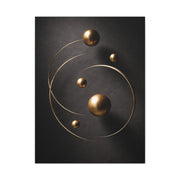 Floating Gold Sculptural Abstract Wall Art & Canvas Print