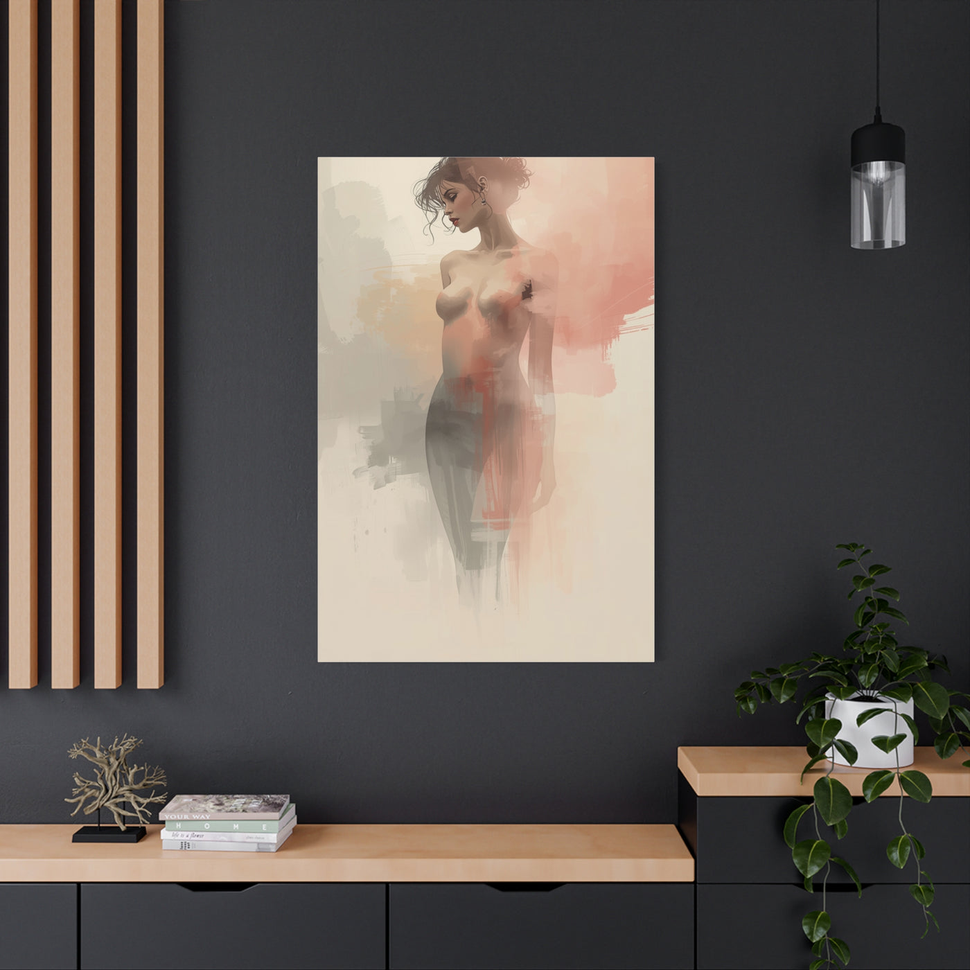 Soft Abstract Nude Silhouette Wall Art & Canvas Print