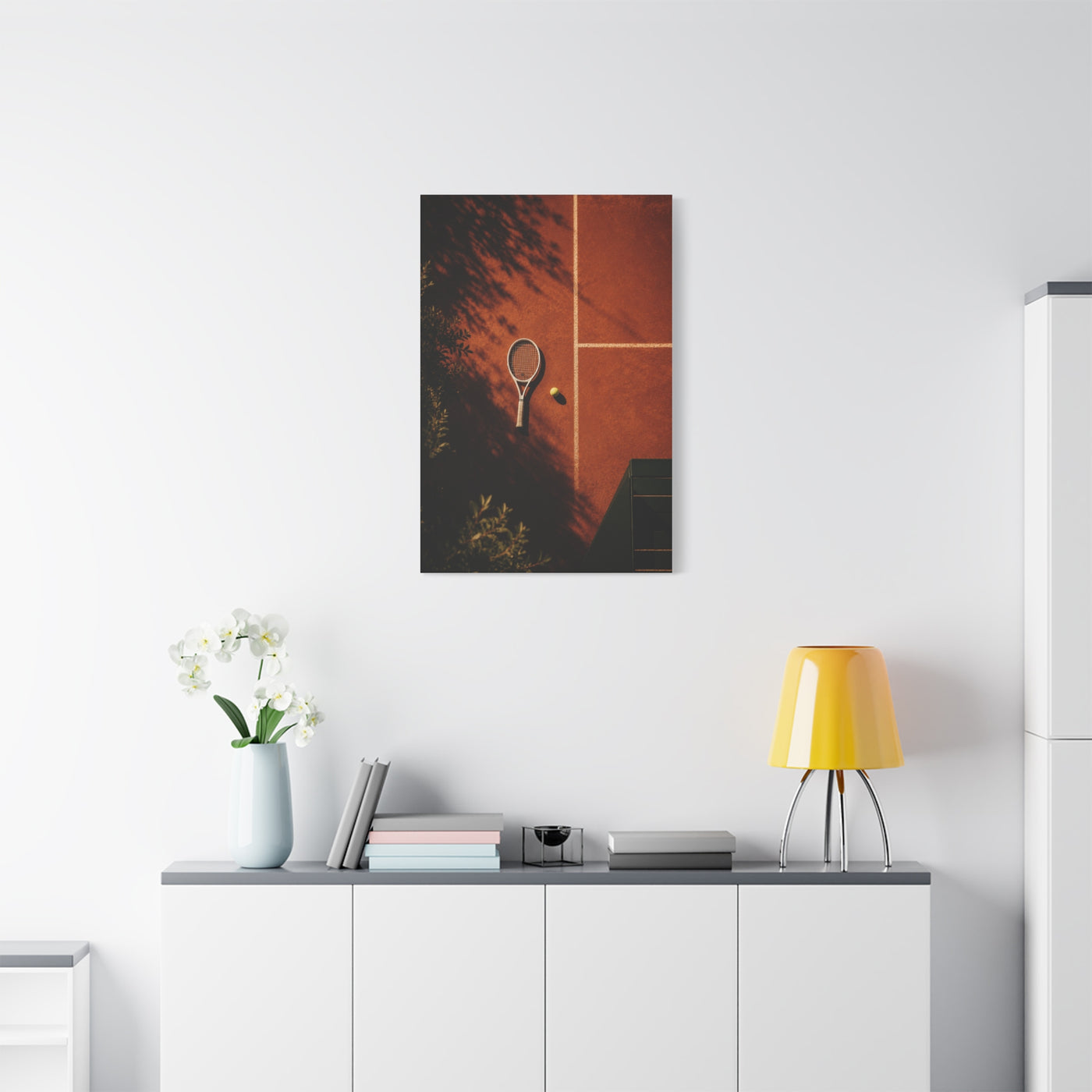 Clay Court Minimal Tennis Sports Wall Art & Canvas Print
