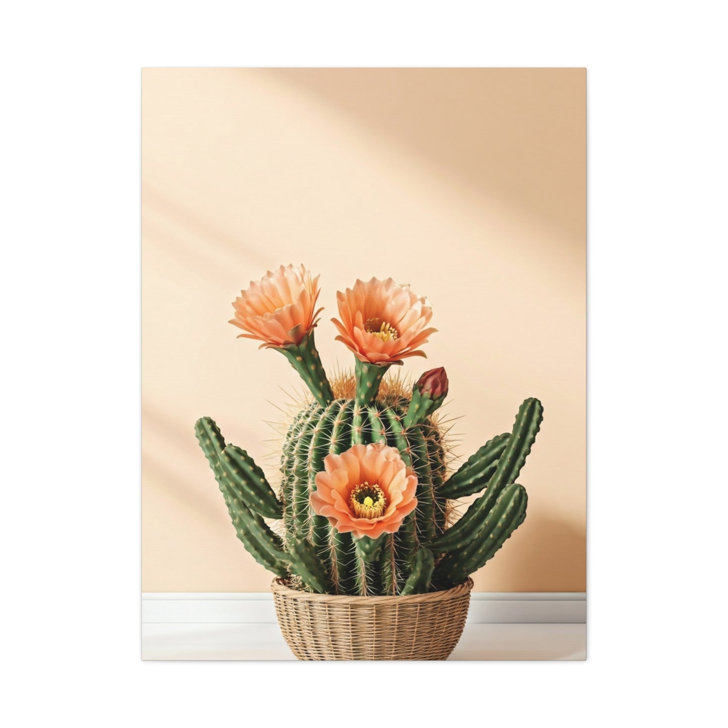 Blooming Desert Barrel Cactus Wall Art & Canvas Prints