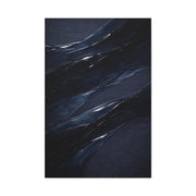 Fluid Navy Wave Abstraction Wall Art & Canvas Print