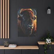 Cinematic Three-Quarter Angle American Bison Portrait Wall Art & Canvas Print
