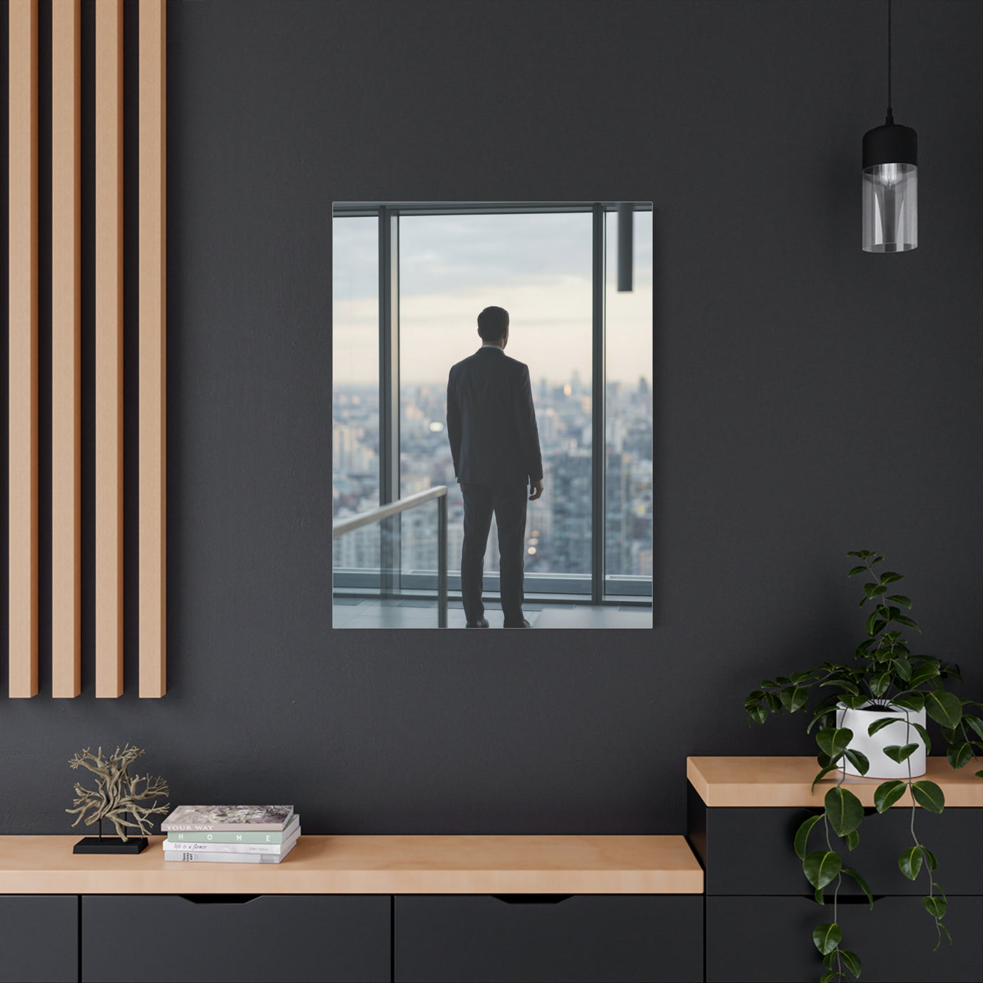 Leadership Reflection Skyline Scene Wall Art & Canvas Print