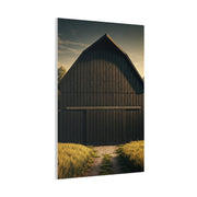 Minimal Rustic Barn Under Evening Sky Wall Art & Canvas Prints
