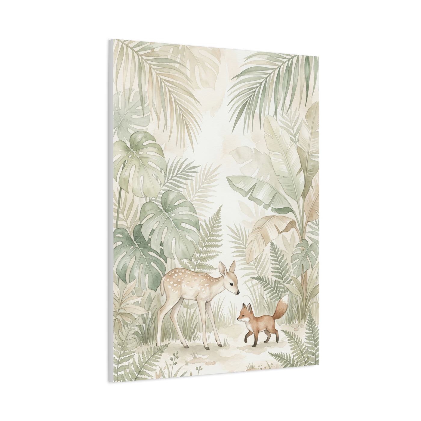 Soft Jungle Nursery Wildlife Tropical Wall Art & Canvas Print