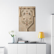 Hand-Embroidered Romantic Birds Textile Wall Art & Canvas Print