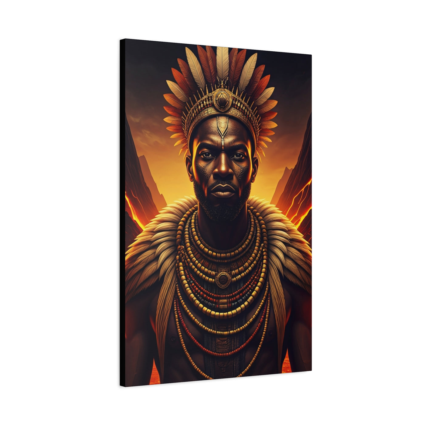 Sunfire Tribal King Portrait Wall Art & Canvas Prints