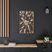 Feather Burst Rustic Shadowbox Wall Art & Canvas Print