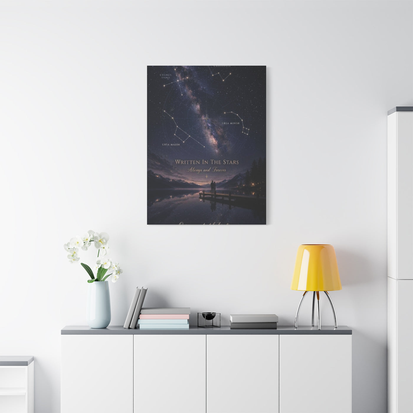 Celestial Destiny Night Sky Romance Wall Art & Canvas Print