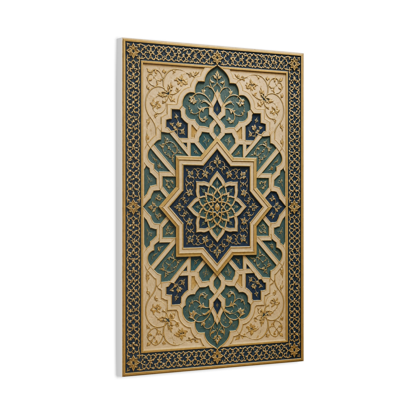 Ornate Islamic Geometric Relief Wall Art & Canvas Print