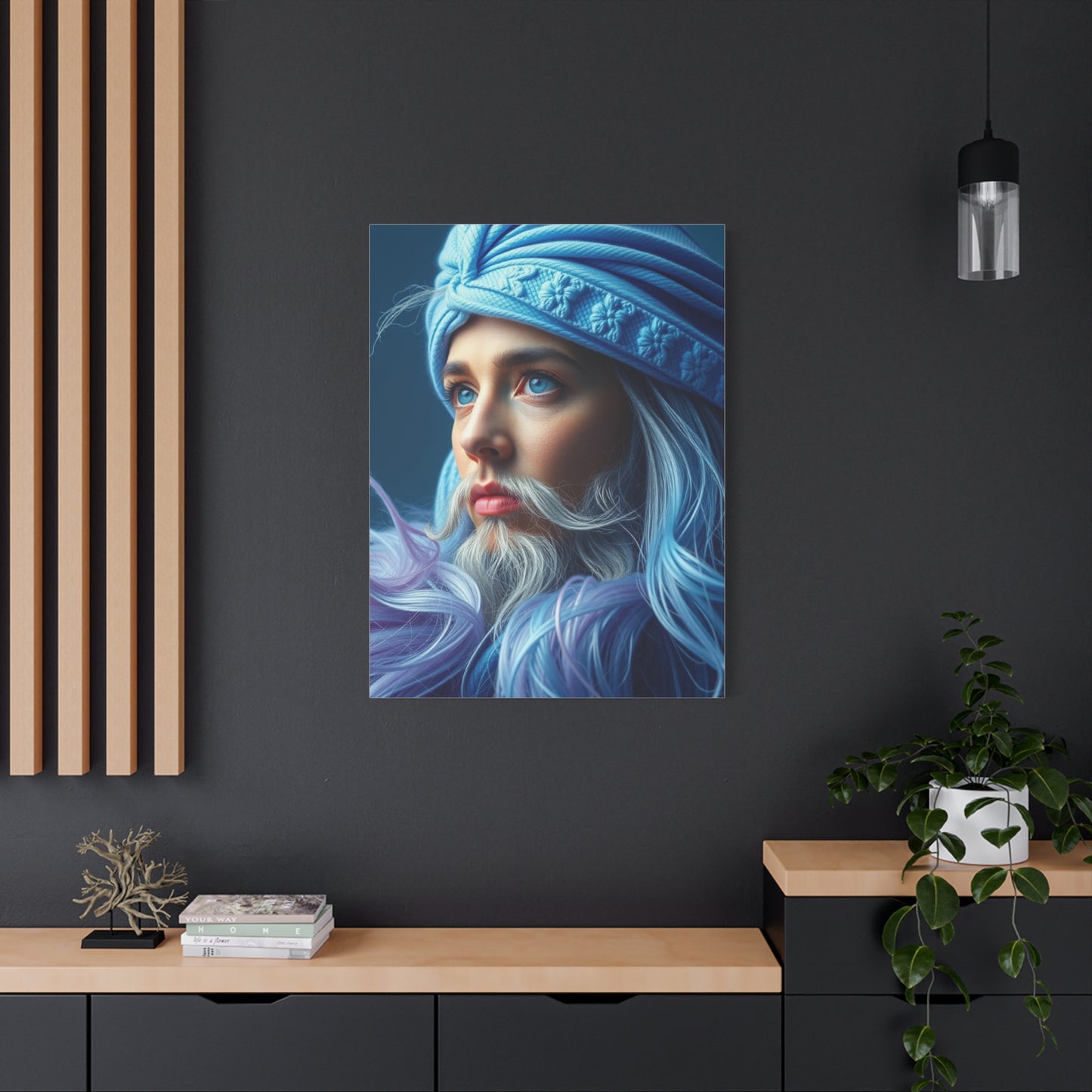 Blue & Gray Art Supreme Canvas Wall Art & Canvas Print