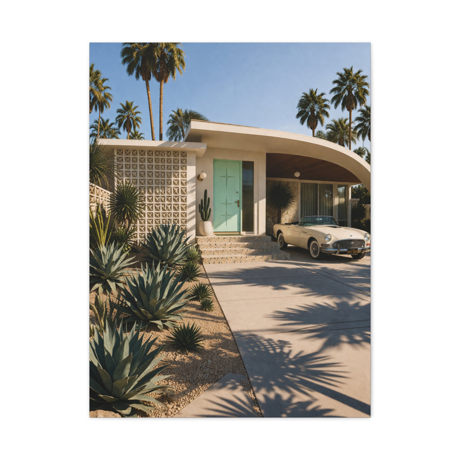 Palm Springs Modern Villa Exterior Wall Art & Canvas Print