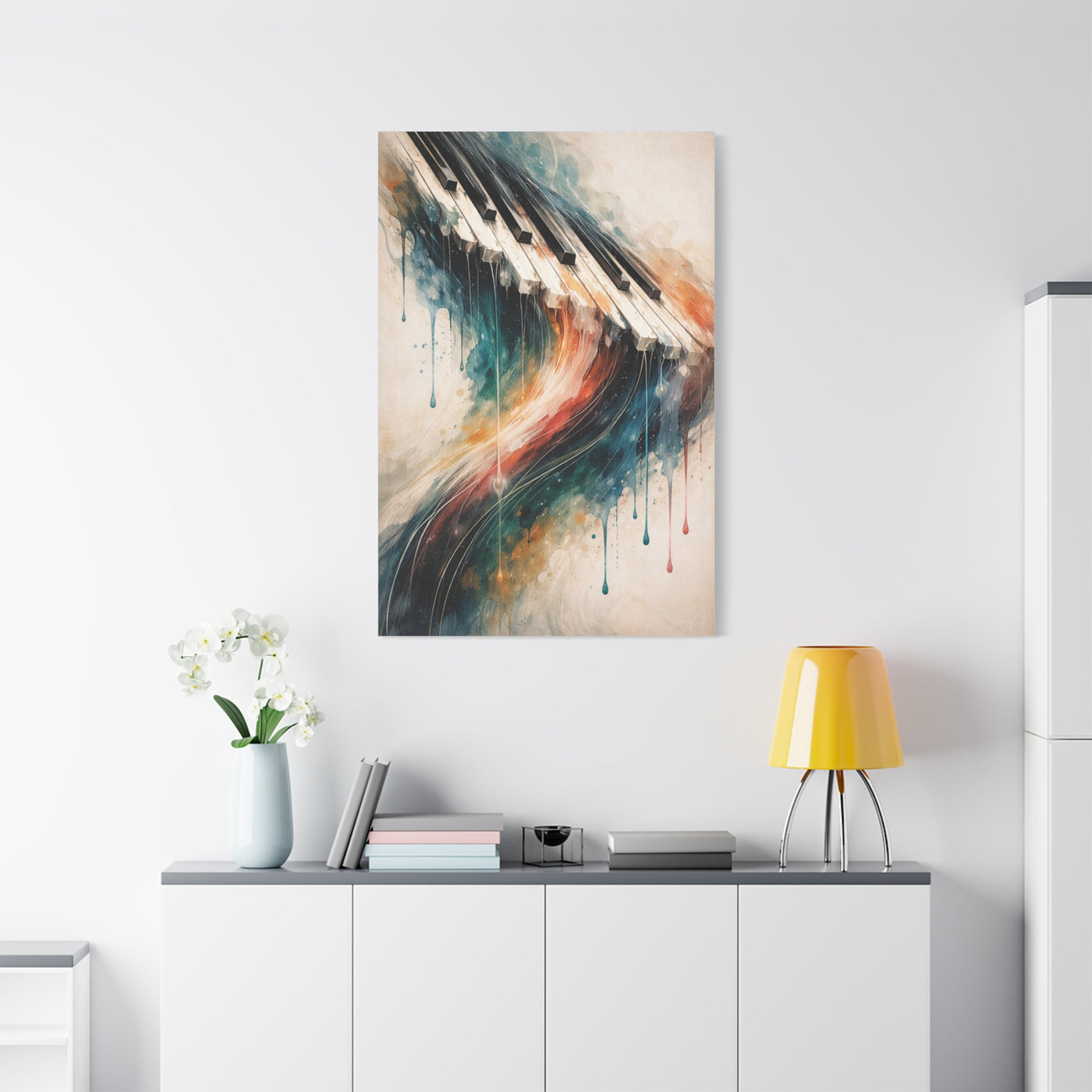 Abstract Piano Wave Flow Wall Art & Canvas Print