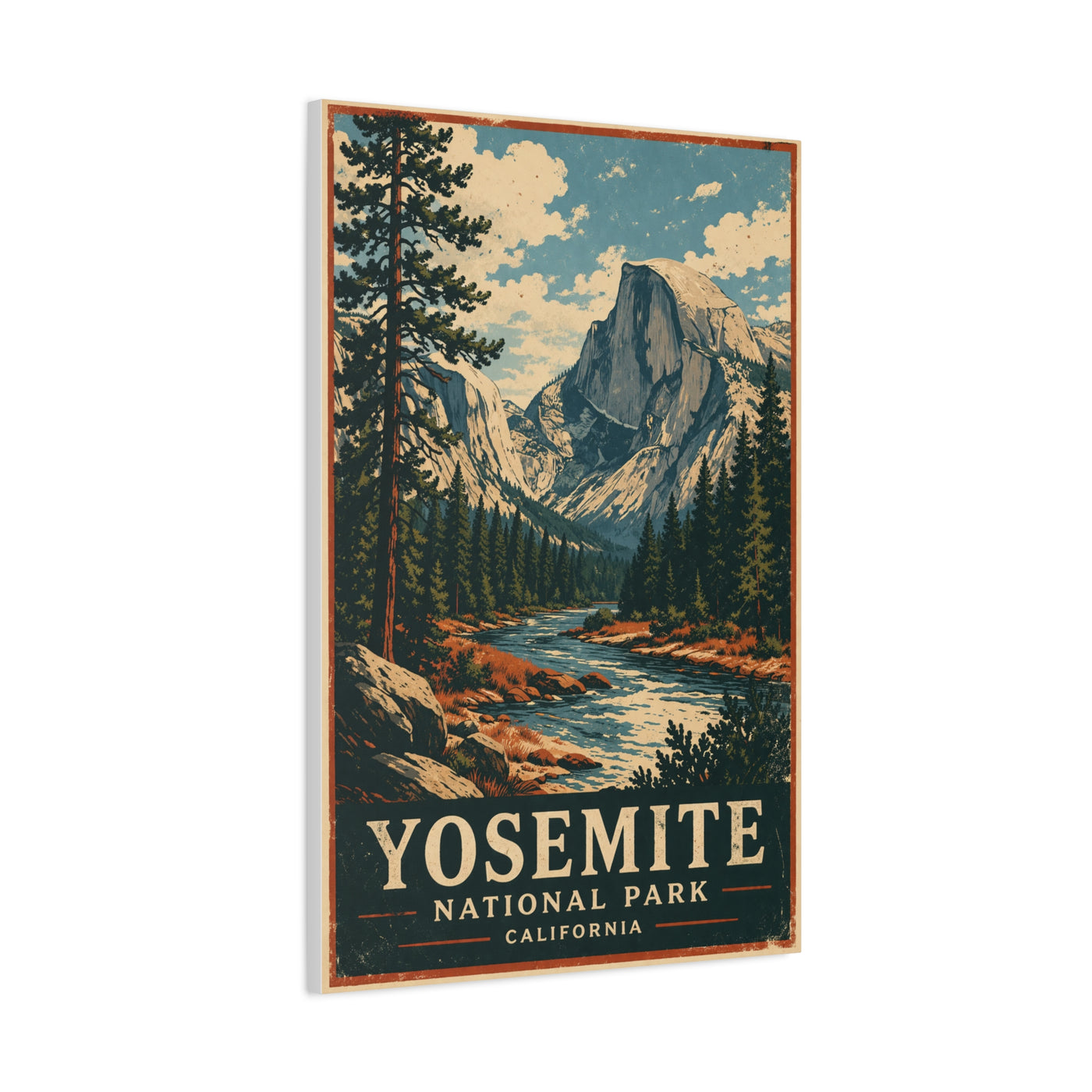 Vintage Yosemite National Park Poster Wall Art & Canvas Print