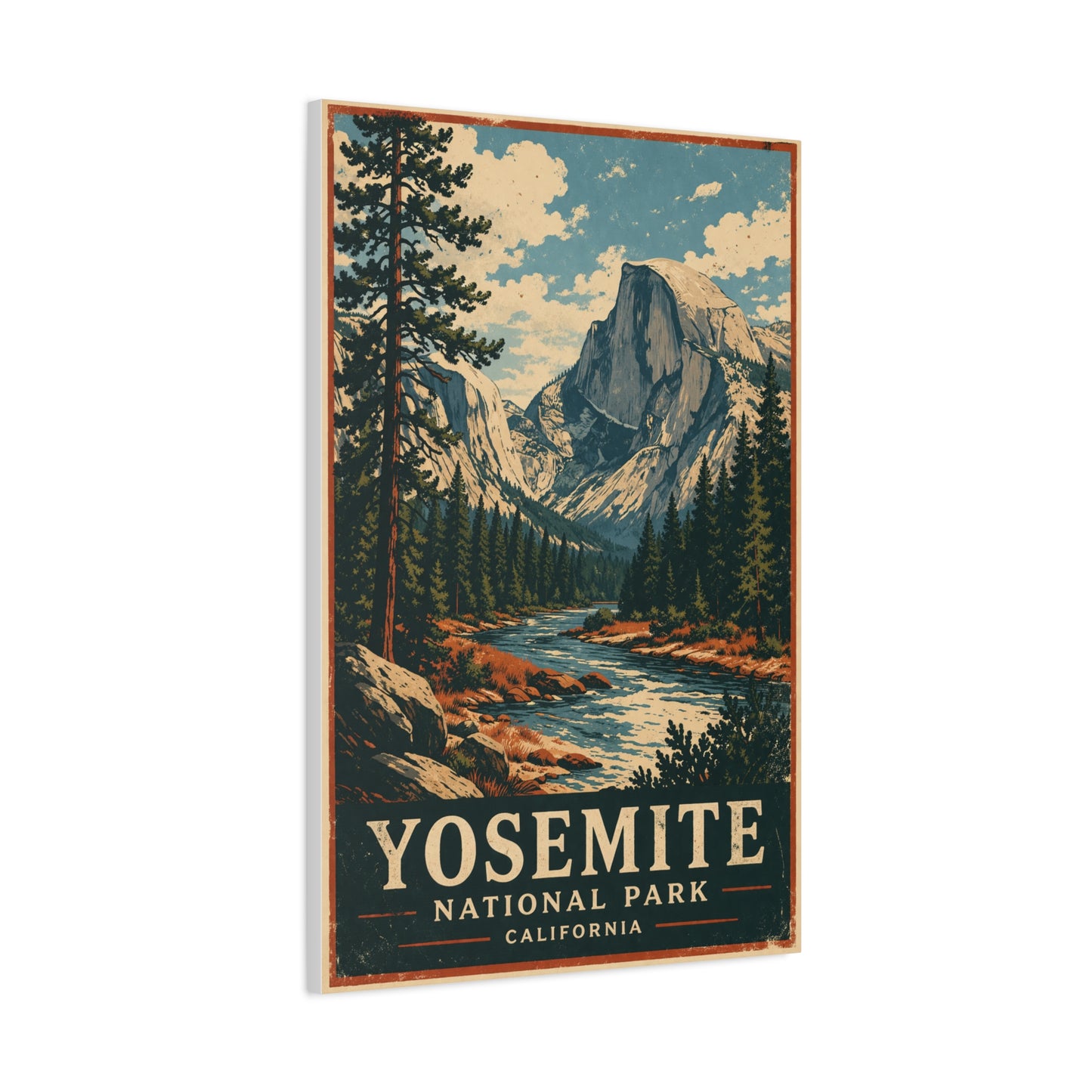 Vintage Yosemite National Park Poster Wall Art & Canvas Print