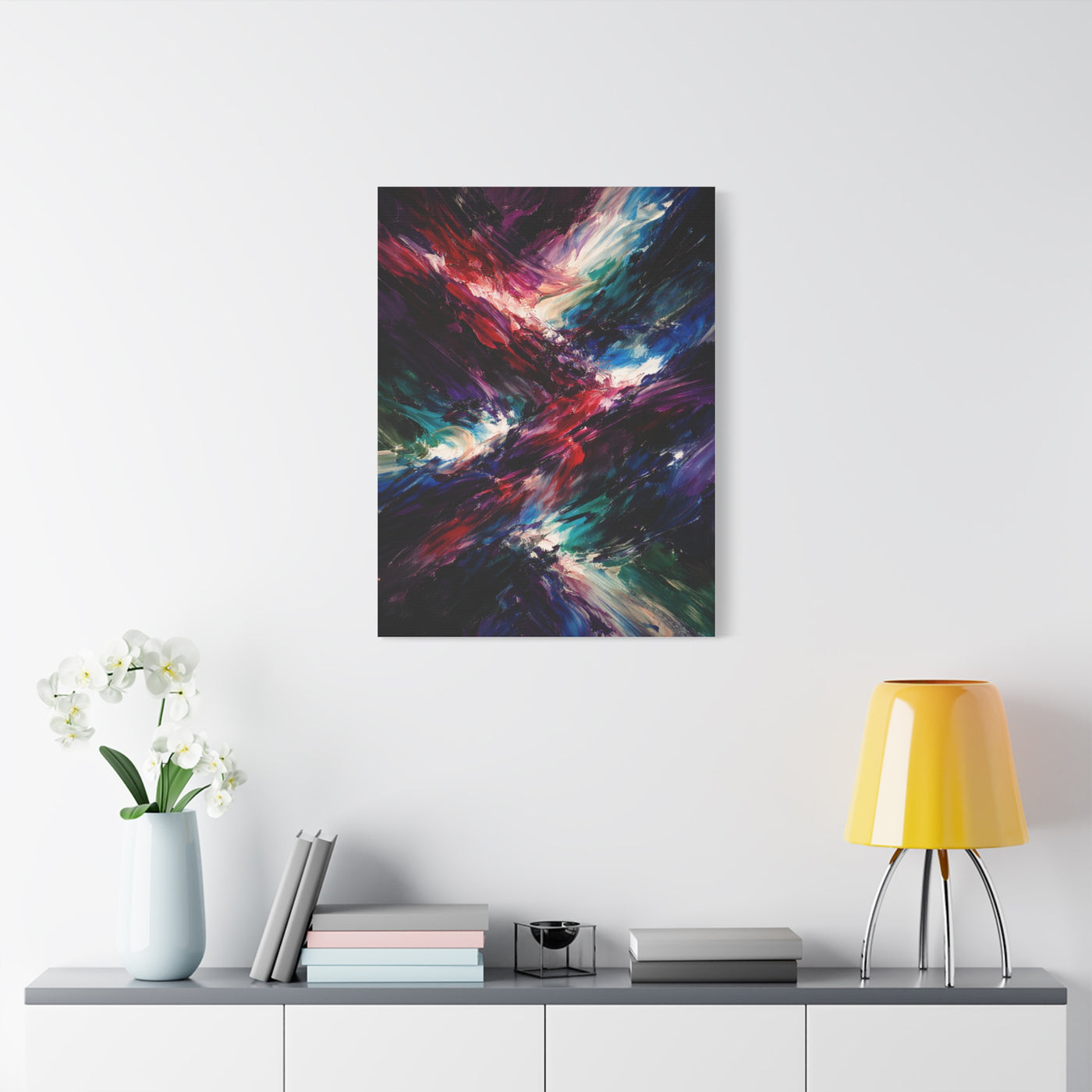 Oversized Jewel-Tone Abstract Expressionist Wall Art & Canvas Print