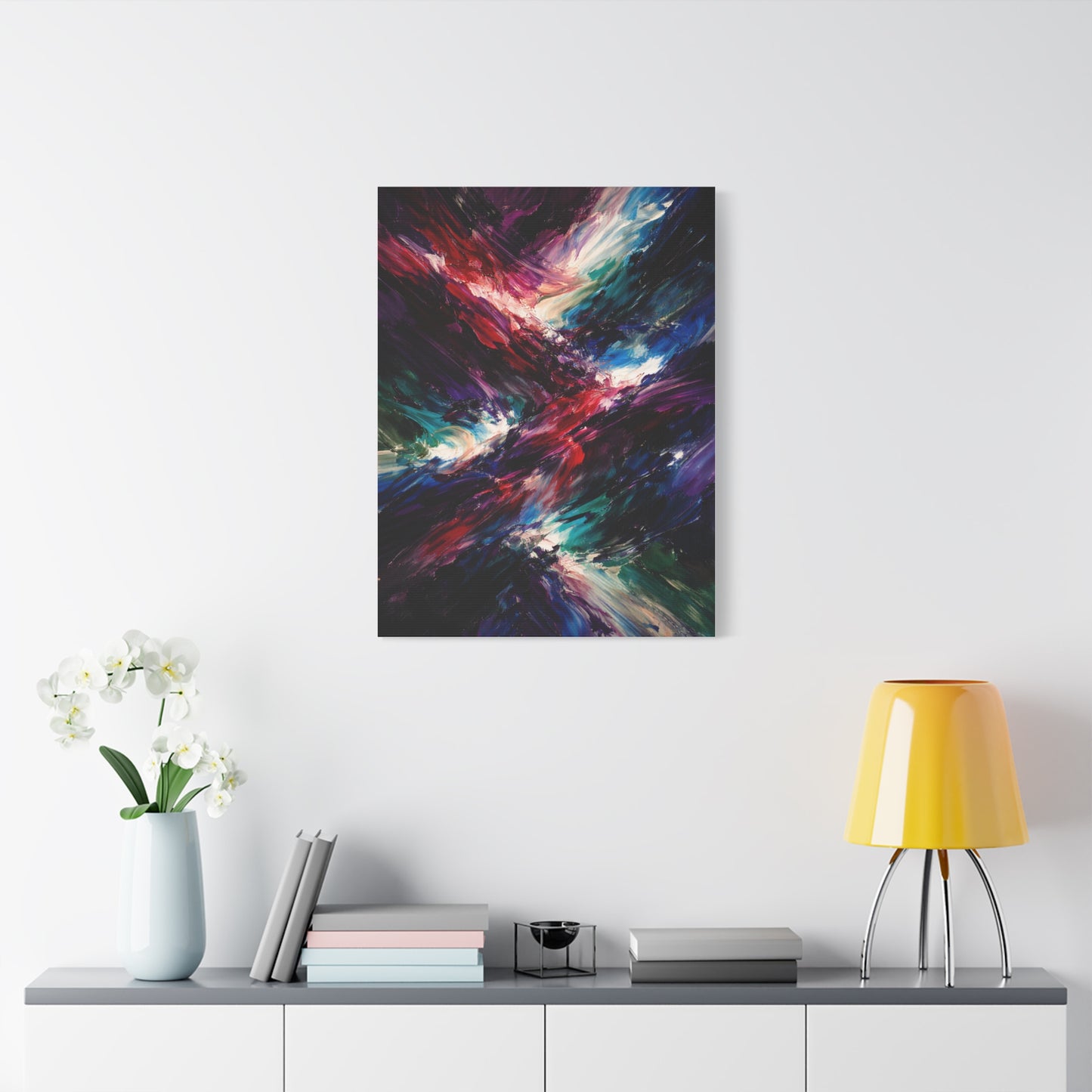 Oversized Jewel-Tone Abstract Expressionist Wall Art & Canvas Print