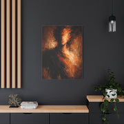 Expressionist Orange Portrait Abstraction Wall Art & Canvas Print