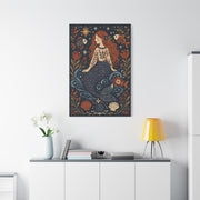Scandinavian Folk Mermaid Charm Wall Art & Canvas Print