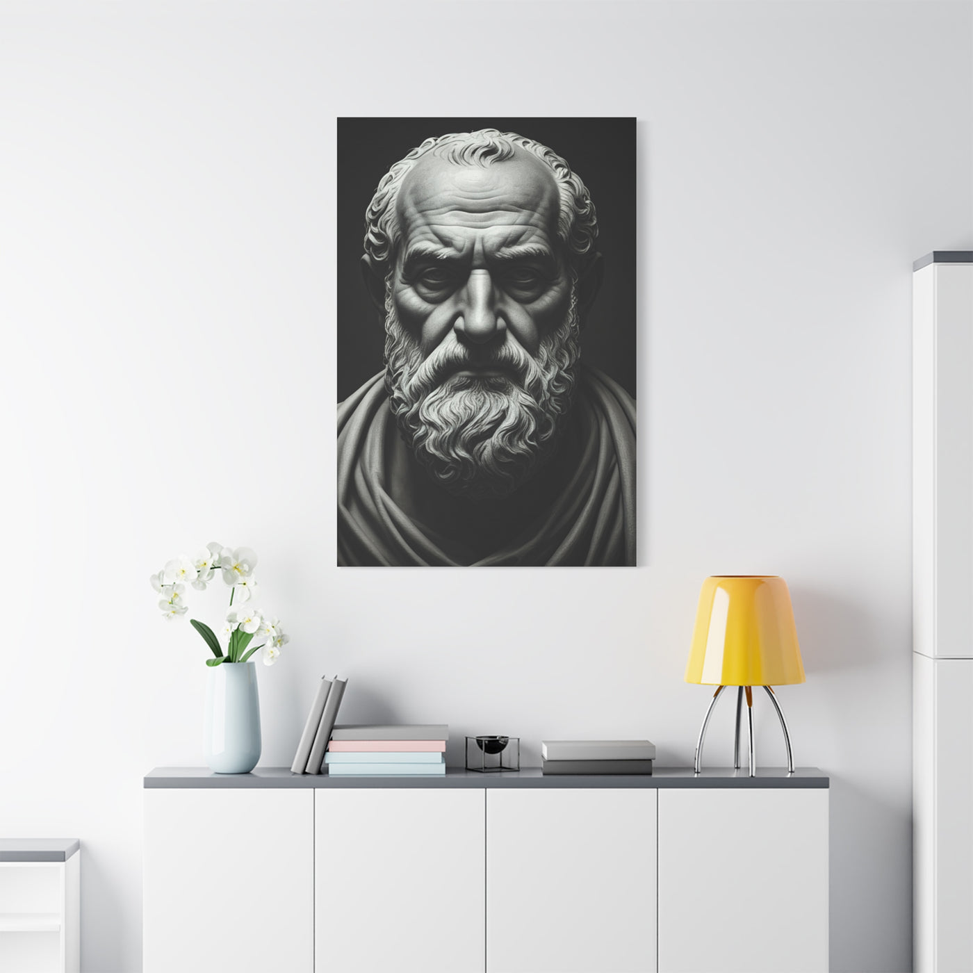 Timeless Wisdom Black & White Elder Portrait Wall Art & Canvas Prints
