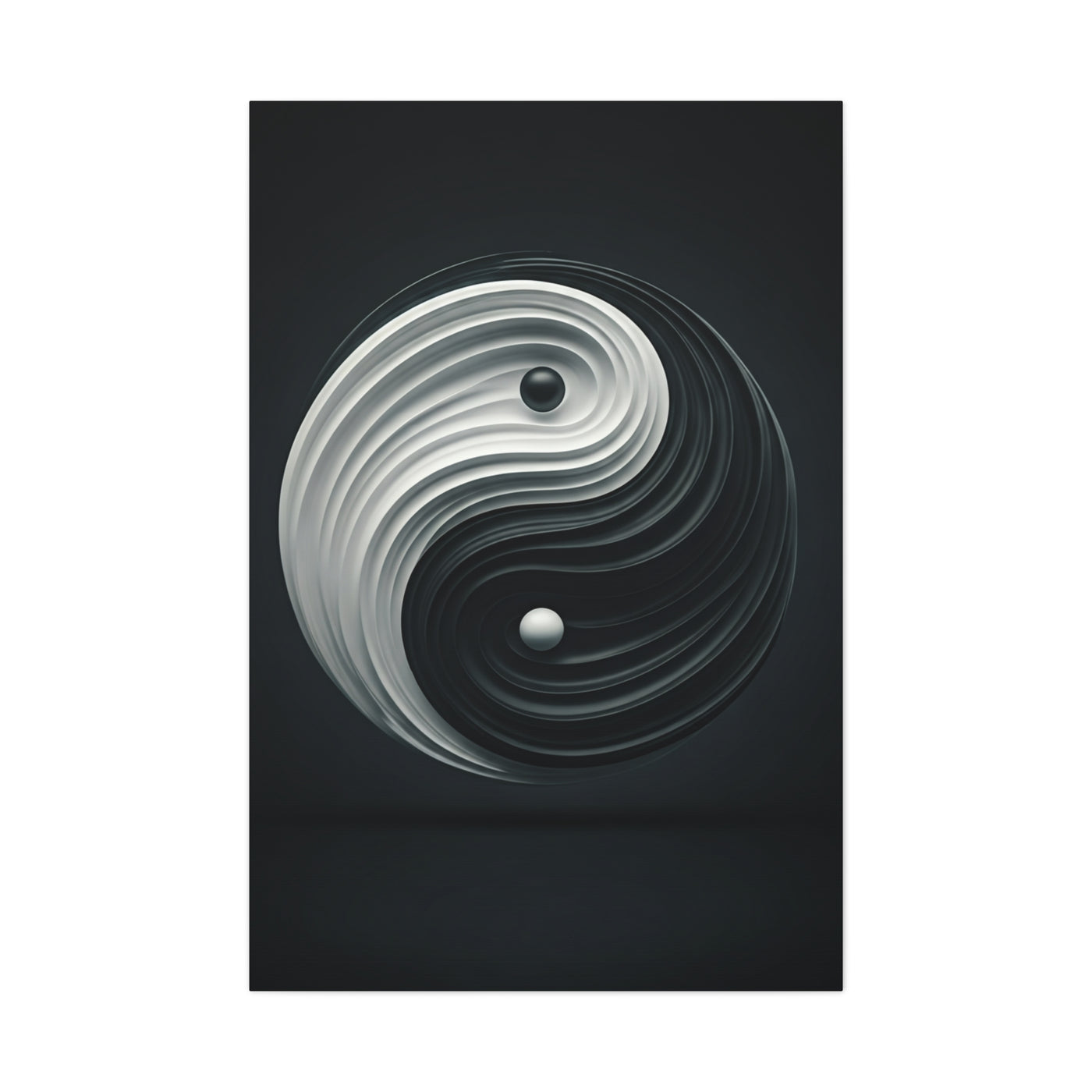 Monochrome Yin Yang Energy Wall Art & Canvas Prints