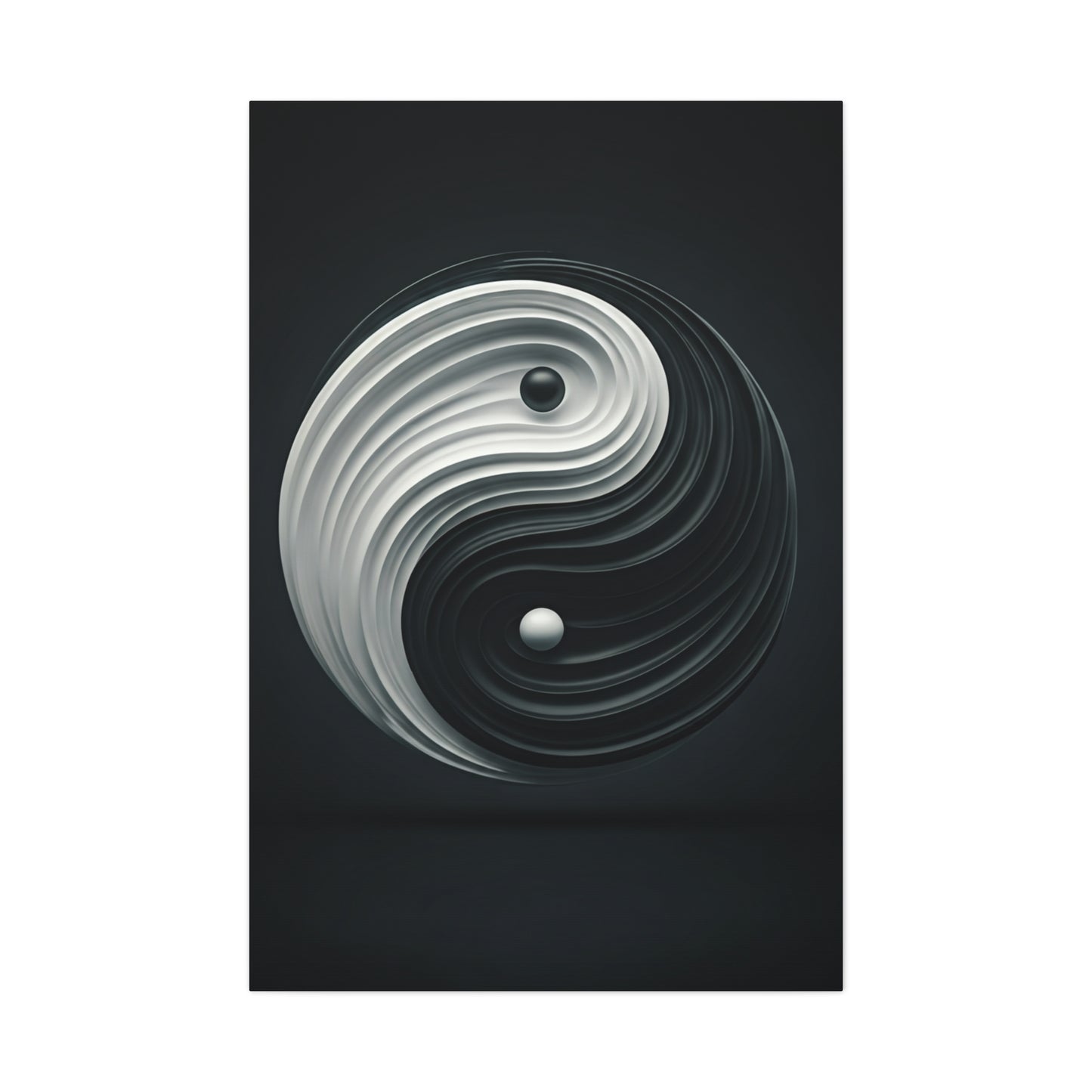 Monochrome Yin Yang Energy Wall Art & Canvas Prints