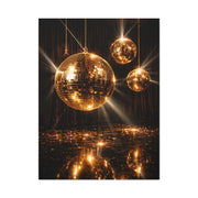 Golden Disco Ball Glamour Wall Art & Canvas Print