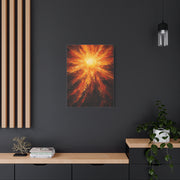 Radiant Solar Burst Impasto Wall Art & Canvas Print