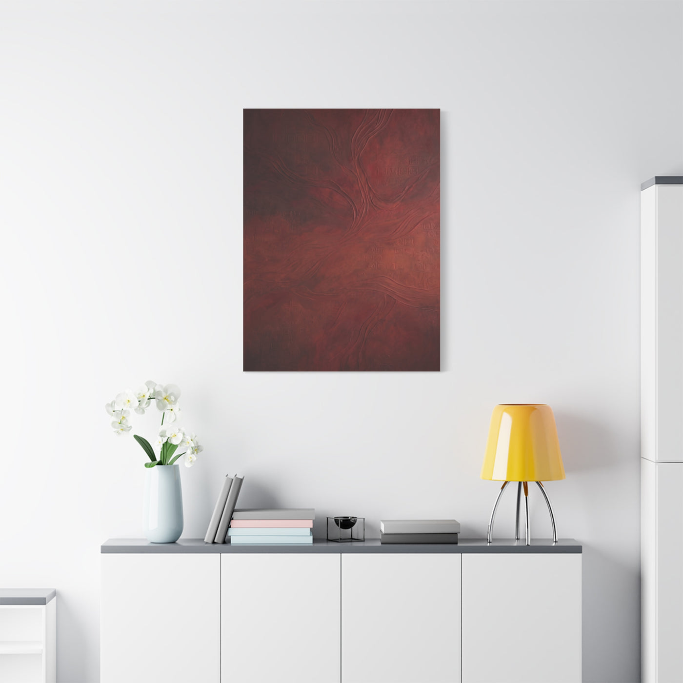 Earthy Red Wabi-Sabi Texture Abstraction Wall Art & Canvas Print