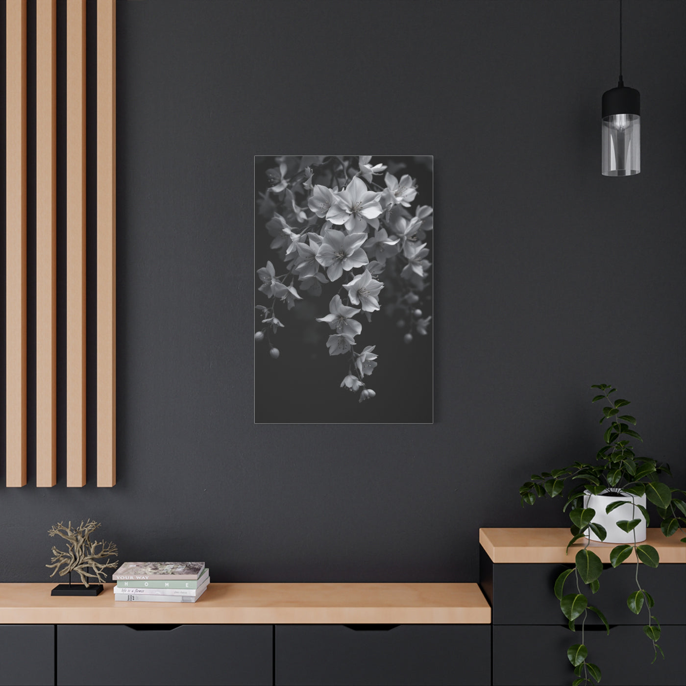 Cascading Cherry Blossom Branch Wall Art & Canvas Prints