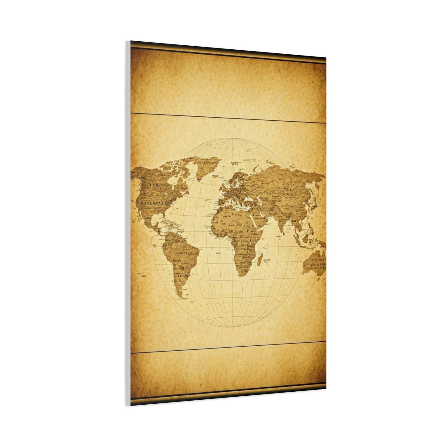 Soft Sepia Classic World Chart Wall Art & Canvas Prints
