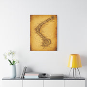 Vintage Serpent River Map Wall Art & Canvas Prints