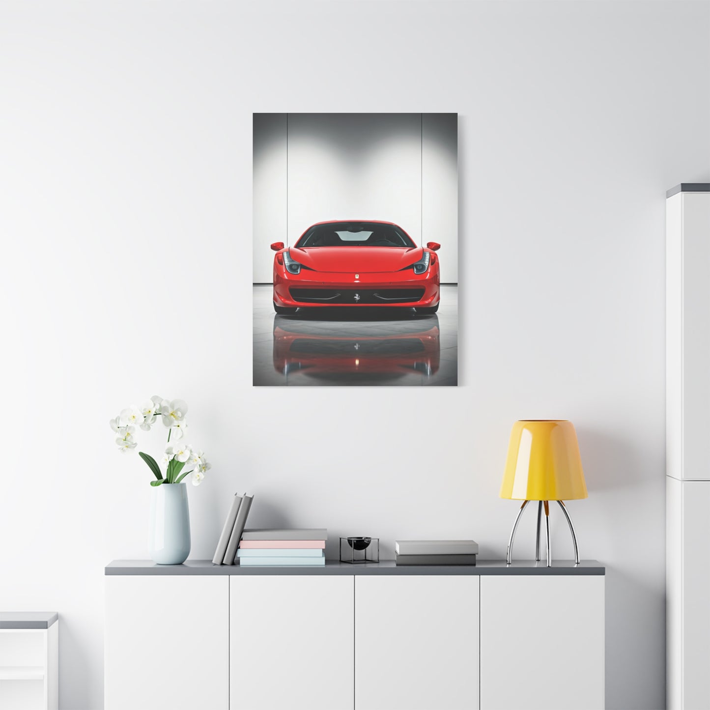Ferrari 458 Italia Luxury Showroom Wall Art & Canvas Prints