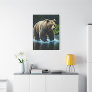River Crossing Grizzly Bear Wall Art & Canvas Prints