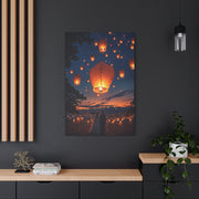 Floating Lanterns at Dusk Wall Art & Canvas Prints