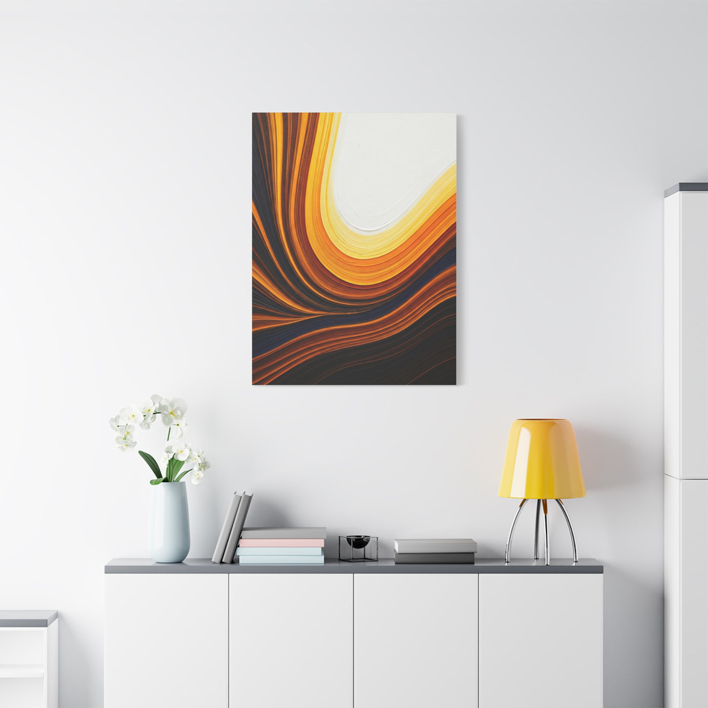 Golden Curve Motion Abstract Wall Art & Canvas Prints