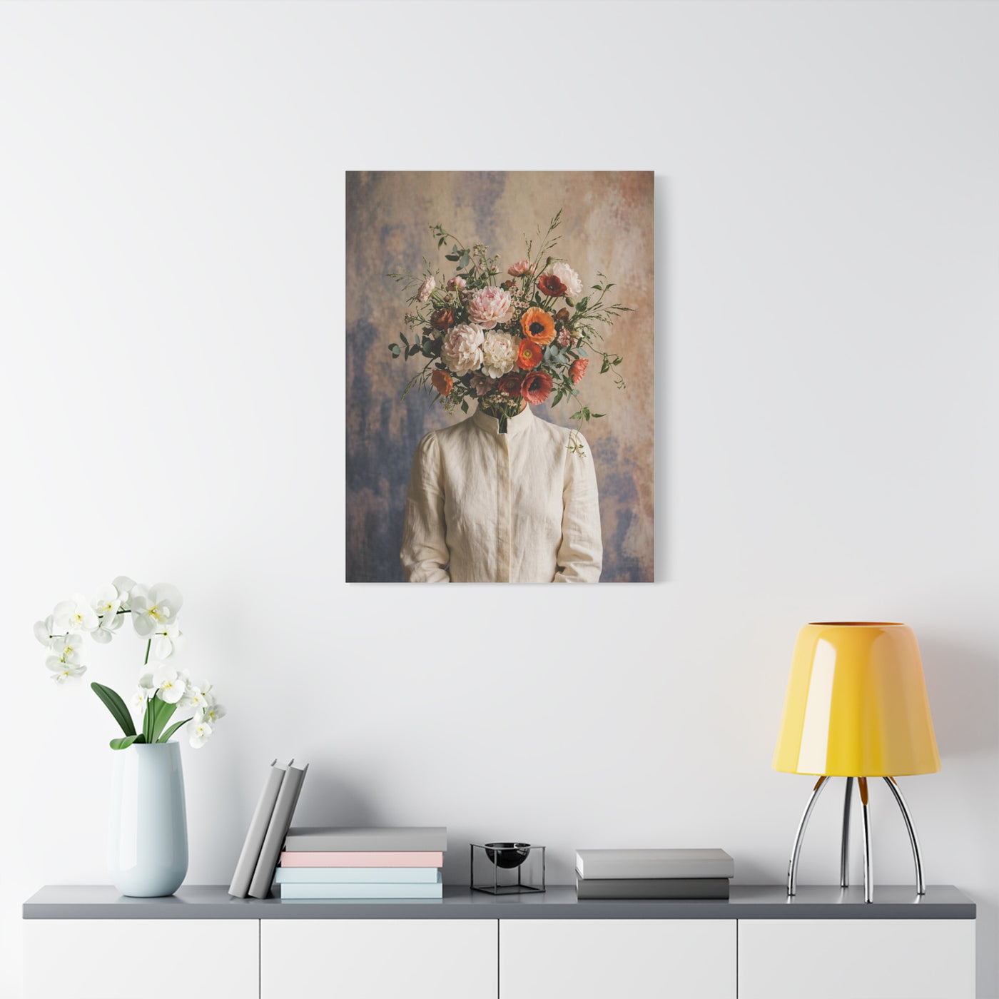 Surreal Botanical Head Portrait Wall Art & Canvas Print