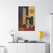 Monolithic Brutalist Architecture Study Wall Art & Canvas Print