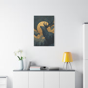 Celestial Moon Stag Wall Art & Canvas Print