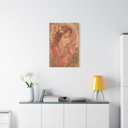 Art Nouveau Pink Muse Portrait Wall Art & Canvas Print
