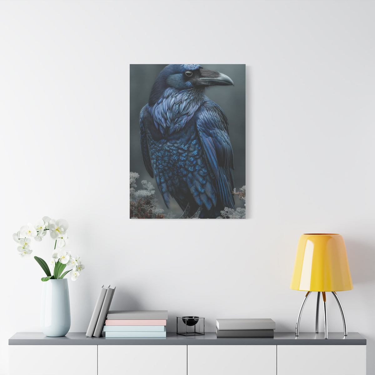 Enchanted Rune Raven Wall Art & Canvas Print